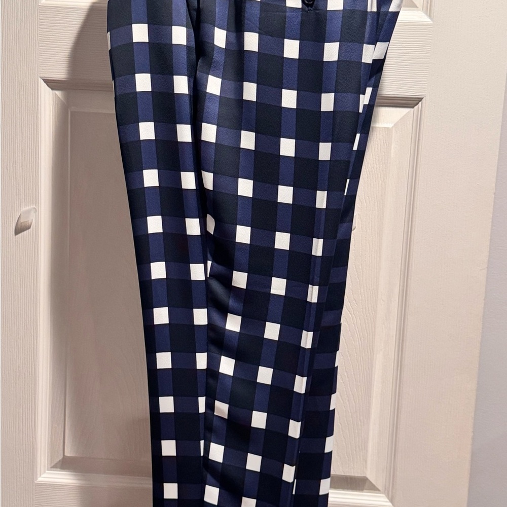 Women’s Checkered Pants - Blue and White